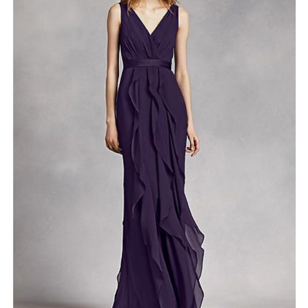 White by Vera wang navy long dress
